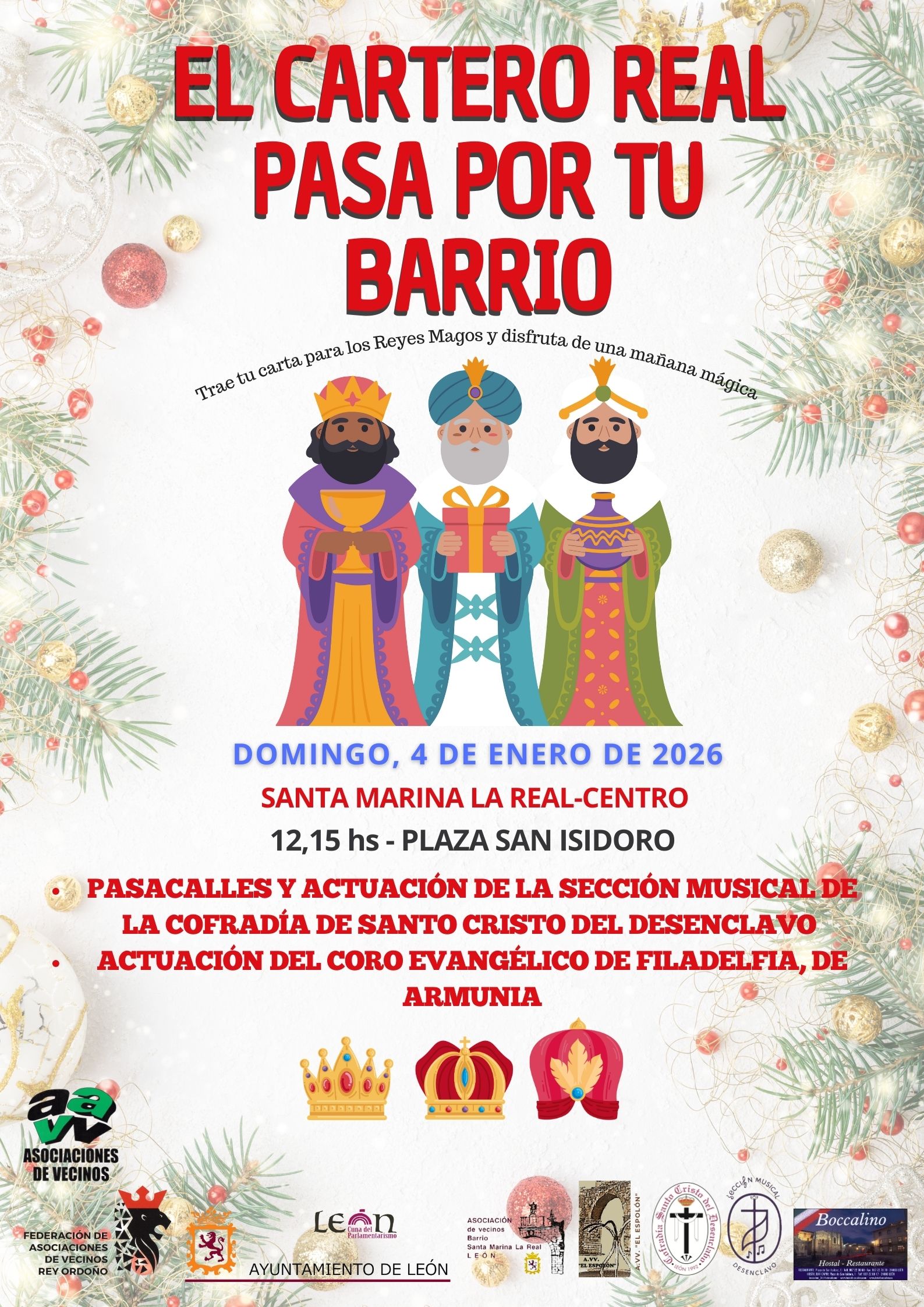 Lee más sobre el artículo EL CARTERO REAL PASA POR TU BARRIO: SANTA MARINA LA REAL